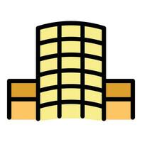 Web business building icon vector flat