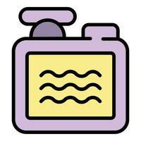 Coolant pot icon vector flat