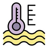 Fluid temperature icon vector flat