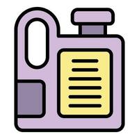 Antifreeze canister icon vector flat