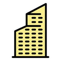 Clinic building icon vector flat