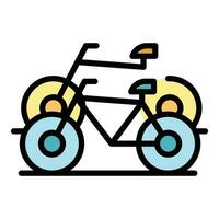 Bicycle icon vector flat