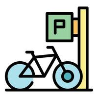 Rack station bike icon vector flat