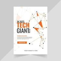 Tech Giant Technology Flyer Design, Register Now Flyer Design Template vector