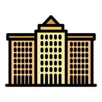 Administration building icon vector flat