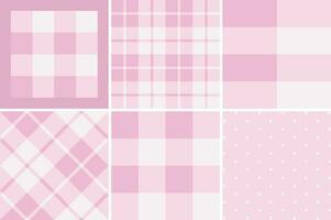 Vector checkered tablecloth set in soft colors