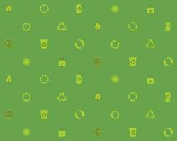 Vector illustration pattern with ecologic symbols