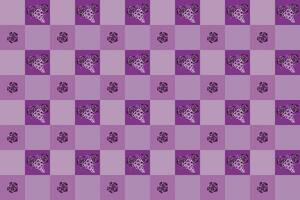 Vector checkered tablecloth with grapes illustration