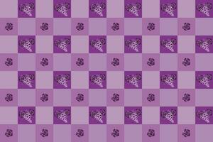Vector checkered tablecloth with grapes illustration