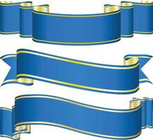 Ribbons in blue and yellow with the colors of Ukraine vector