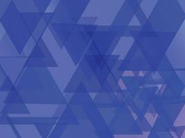 Geometric background with blue transparent triangles vector