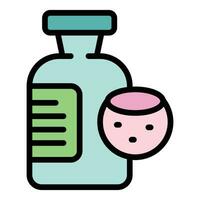 Coco lotion icon vector flat