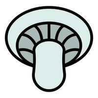 Autumn mushroom icon vector flat