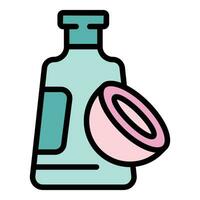 Coco shampoo icon vector flat