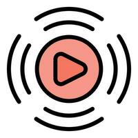 Video player monetize icon vector flat