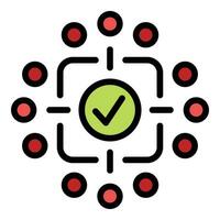 Skill target icon vector flat