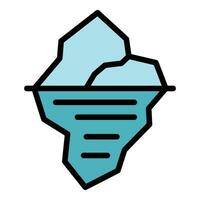 Digital iceberg icon vector flat