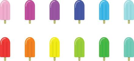 Welcome summer with colorful ice creams vector