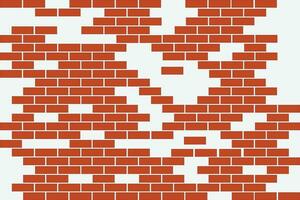 Vector geometric pattern background with bricks in a old wall