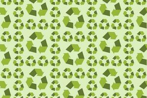 Vector illustration pattern with the symbol of recycling