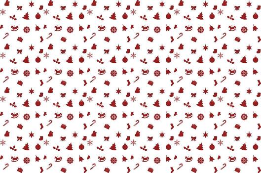 Vector pattern with different Christmas elements