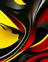 abstract image background with black, yellow and red illustrations photo