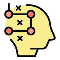 Tactical advantage mind icon vector flat