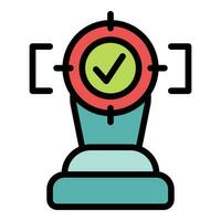 Courage target icon vector flat