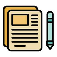 Notepad icon vector flat