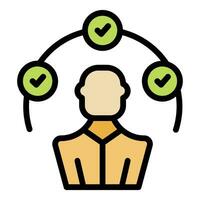 Approved manager icon vector flat