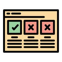 Web quiz icon vector flat