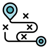 Expert route icon vector flat