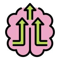 Brainstorming icon vector flat