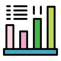 Business graph chart icon vector flat