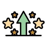 Up quiz icon vector flat