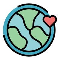 Global generosity icon vector flat