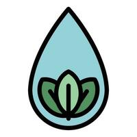 Environmentally friendly water drop icon vector flat