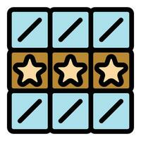 Star quiz icon vector flat