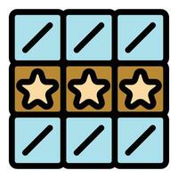 Star quiz icon vector flat