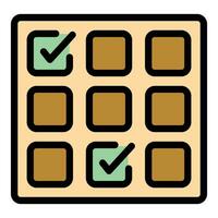 Approved quiz icon vector flat