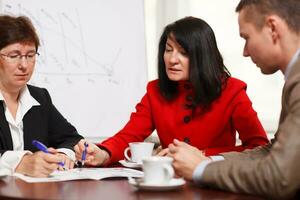 Colleagues in a meeting photo