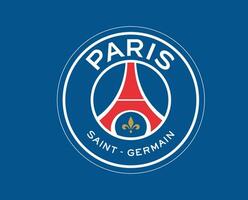 Psg Club Logo Symbol Ligue 1 Football French Abstract Design Vector Illustration With Blue Background