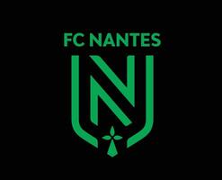 FC Nantes Logo Club Symbol Green Ligue 1 Football French Abstract Design Vector Illustration With Black Background