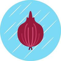 Red Onion Vector Icon Design