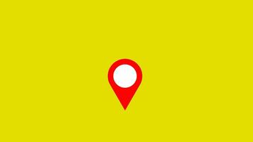 GPS Location Pointer animation green screen. GPS Map navigator mark geolocation and direction path route Place position marker travel distance, Address location pointer. Map pin location GPS Tracking. video