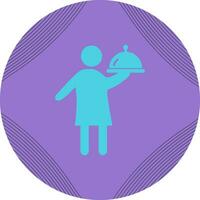 Man Serving Food Vector Icon