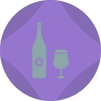 copa y vino vector icono