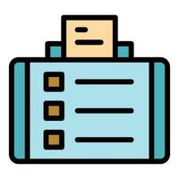 Tablet pos machine icon vector flat