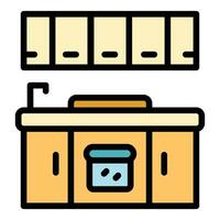 Kitchen remodeling icon vector flat