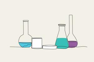 Color illustration of laboratory equipment vector